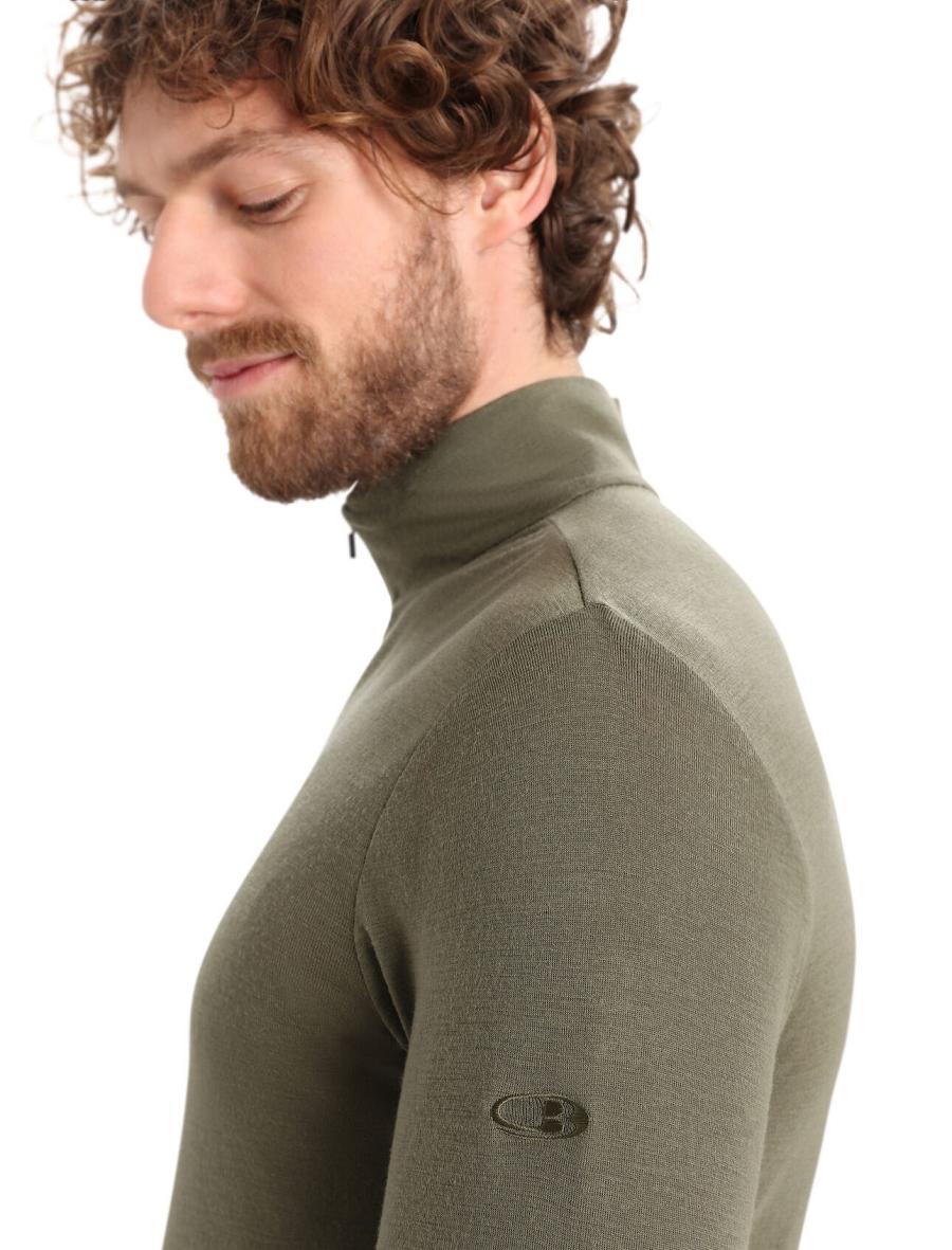 Loden Icebreaker Merino 175 Everyday Long Sleeve Half Zip Thermal Top Men's Base Layers | AU 1369NWYB